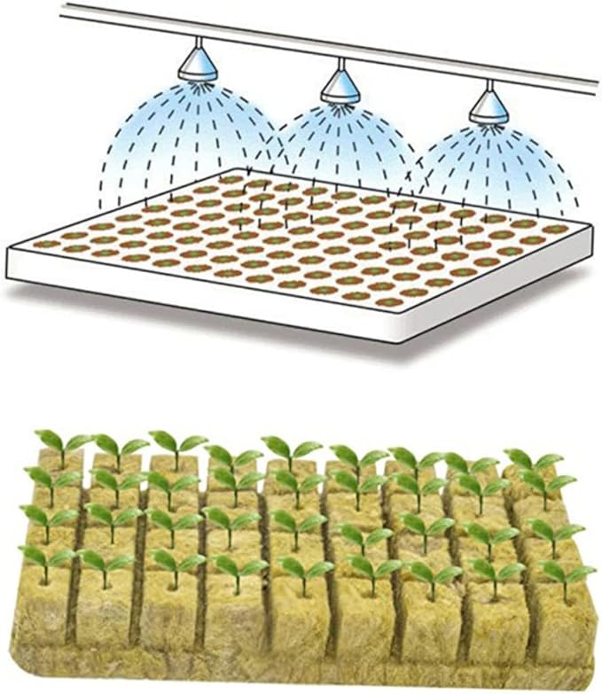 100pcs Stonewool Hydroponic Grow Cubes for Soilless Planting Gardening Supplies for Vegetable High Water Absorption Breathable Substrate Blocks