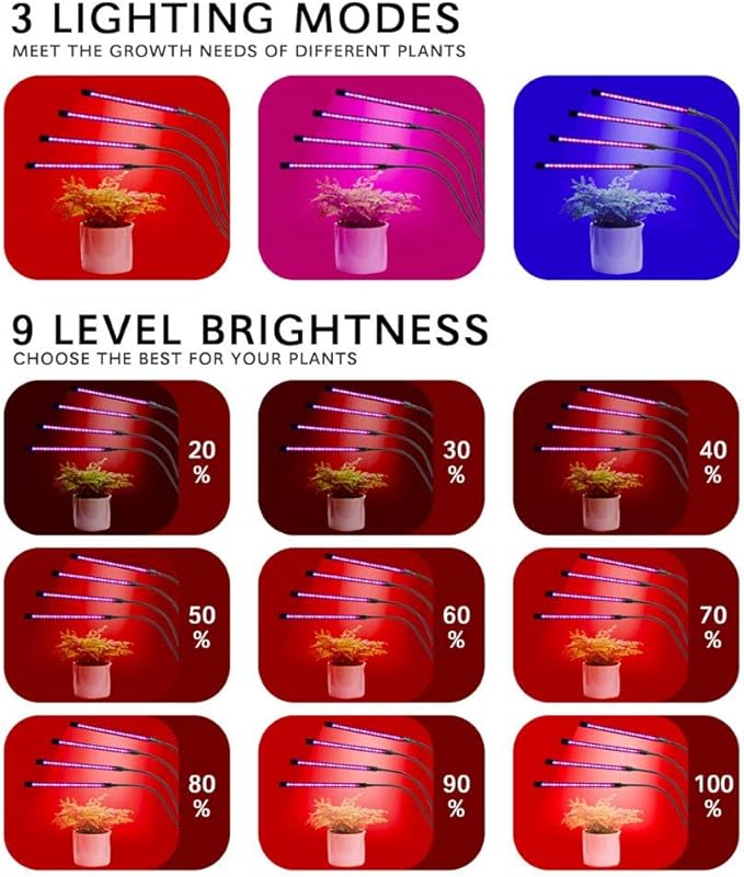 LED Grow Light Full Spectrum Flexible Clip Lamp 5V USB 18W 27W 36W Growing Lamp for Plants Seedling