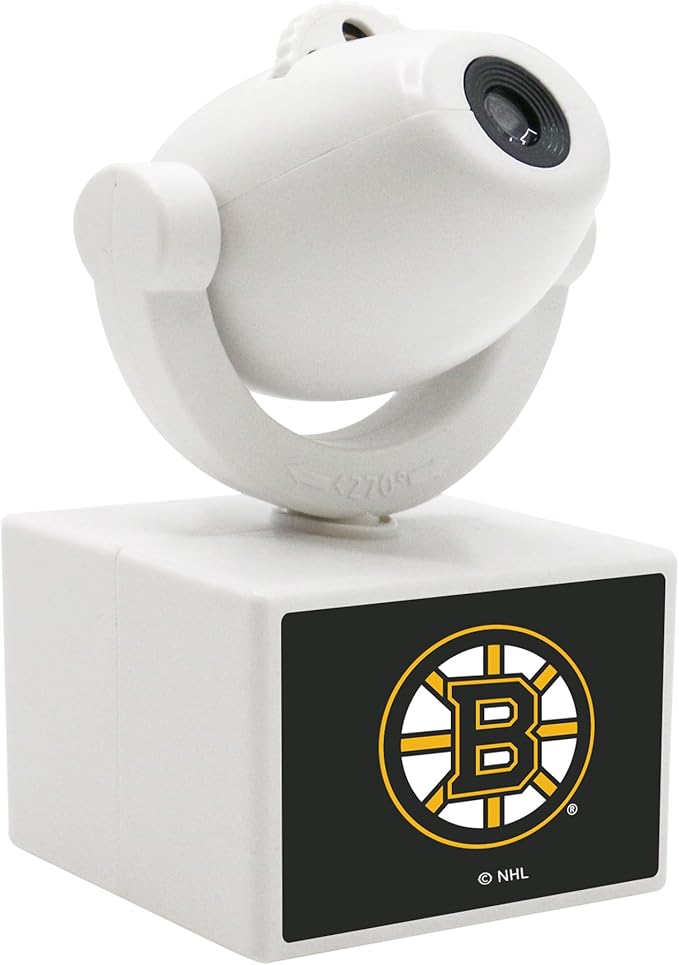 Sporticulture NHL American Hockey Boston Bruins LED Mini Spotlight Projector – 6 Team Logos Portable &amp USB Rechargeable – for Game Day Parties Dorm Rooms &amp More (No Button Batteries Required
