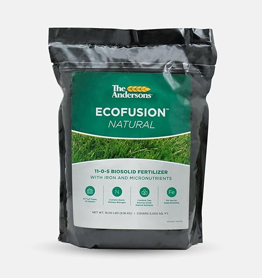 The Andersons Professional Ecofusion™ Natural 11-0-5 Biosolid Fertilizer with Iron and Micronutrients 18 lb. Bag - Covers up to 5000 sqft.