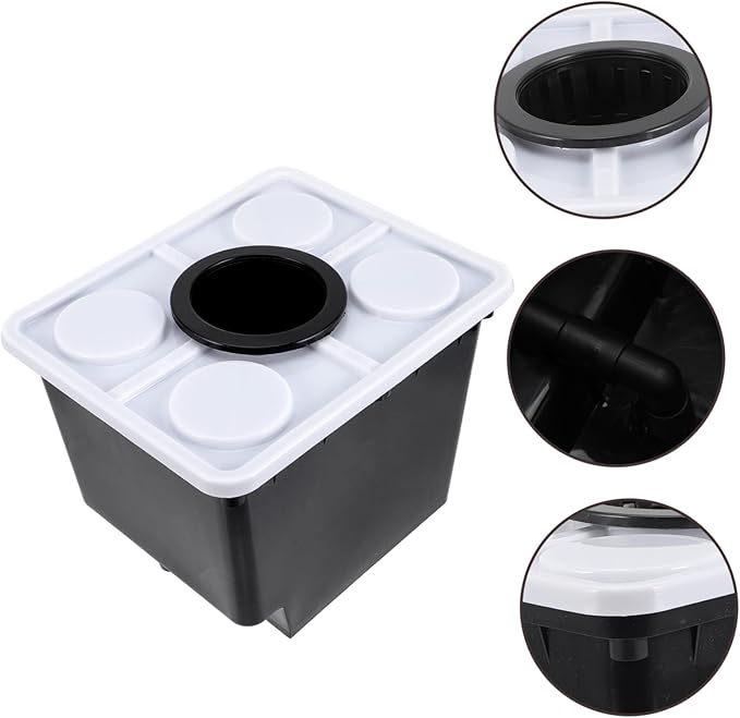 HANABASS Hydroponics System Bucket Planting Holder Soilless Culture Vegetable Lid Easy Assembly Planting Basket for Indoor Garden and Balcony Use Reusable Garden Supplies