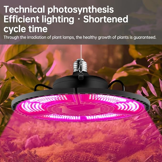 Buachois Grow Lights for Indoor Plants 360 LED Full Spectrum Red Blue LED Plant Growing Lamps with E27 BaseHeight Adjustable Plant Stand for Flowers Vegetables Growth