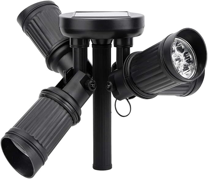 Solar Lawn Lights LED Spotlight Outdoor Landscape Lighting with 28 LED Beads Adjustable Light Heads for Yard Garden Patio IP65 Water Solar Powered Lights wi
