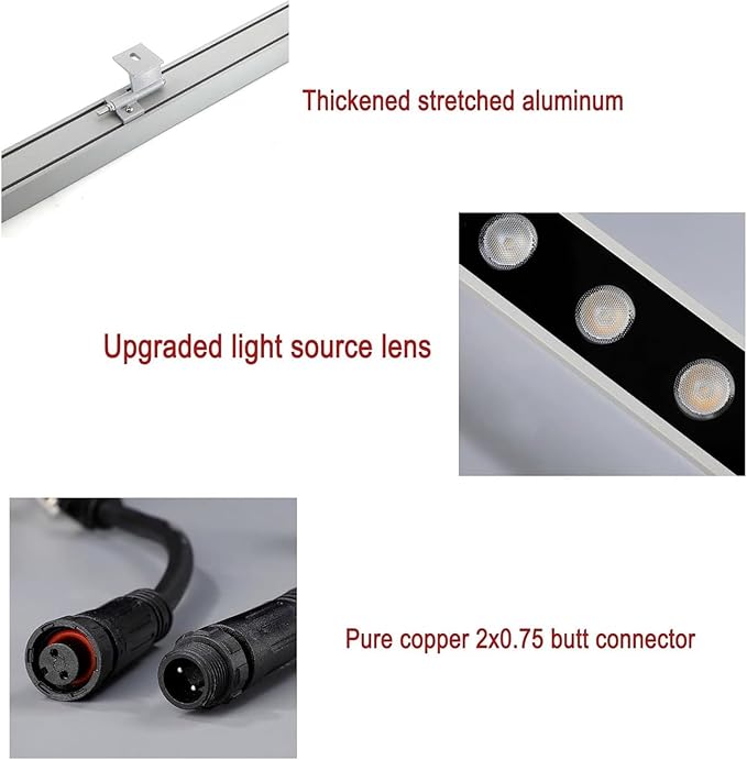 Ground Landscape Lamp - Waterproof Recessed Spotlight for Outdoor Use IP67 Rated DC 24V Low Wall Washer LightsGreen-18w