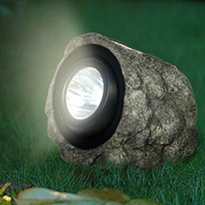 Solar Spotlight – Garden Stone LED Outdoor Spot LightSolar Powered Rock Lamp Warm Glow Illumination Weather-Resistant Build Easy Placement Eco-Friendly Energy Saving |Solar Lighting