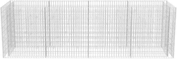 Gabion Raised Bed Baskets Cage Planter Raised Beds for Garden Balcony Patio Steel 141.7x35.4x39.4