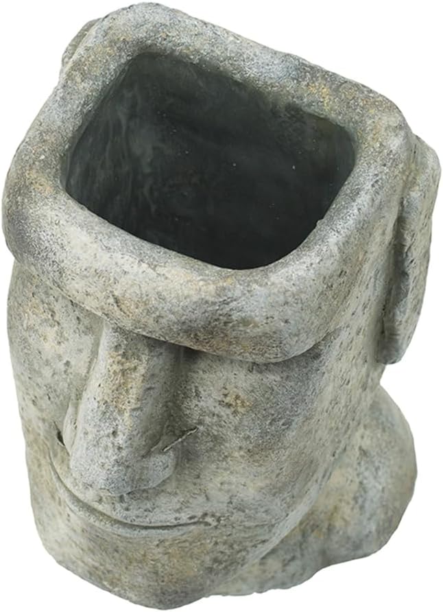 5x5.5x9 Easter Island Cement Planter