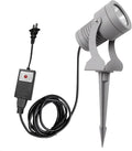 Kiven IP65 Waterproof LED Landscape Clamp Light Grey Decorative Spotlight Lamp with Plug-in Cord and Timer for Indoor Outdoor House Yard Garden Step Statue LED Lawn Light (7W Cool White)