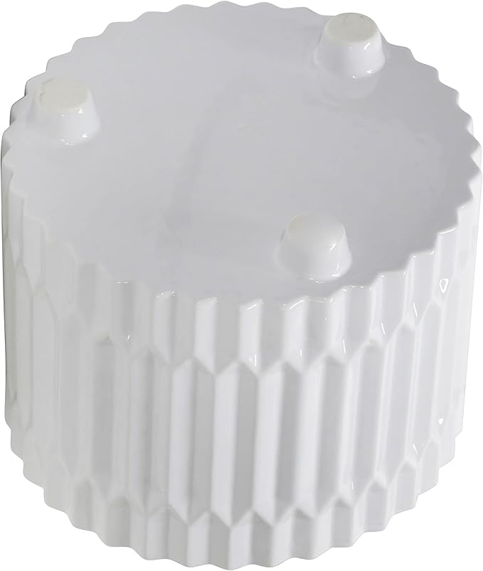 Generic S2 Fluted Planter W FEET 1012 White