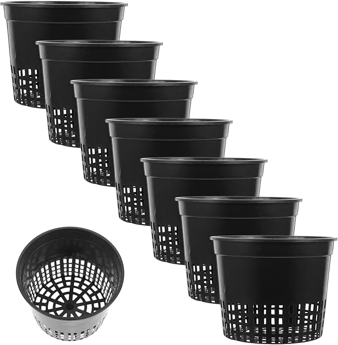 Net Pots for Hydroponics 8PCS Heavy Duty Net Pots - Wide Lip Slotted Mesh (Orchids/Aquaponics/Hydroponics)