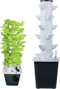 Garden Hydroponic Growing System 15/20/25/30 Pods Hydroponics Tower Aquaponics Planting System with Hydrating Pump Adapter Net Pots Timer