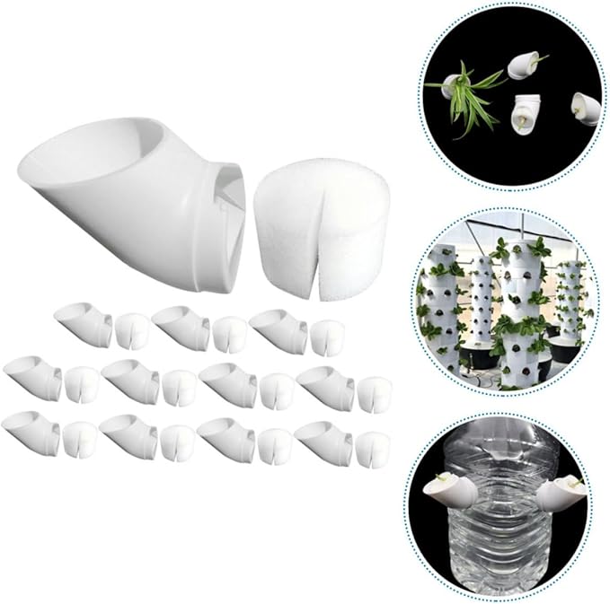 Happyyami 3sets Hydroponic Vertical Planting Cups Hydroponic Growing Tower Accessories Easy to Use