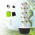 Hydroponics Growing System Vertical Tower with Hydrating Pump and Movable Water Tank Hydroponic Tower Garden Kit Hydroponic Planter Aquaponics Growing Kits Herb Garden Black-5Layer