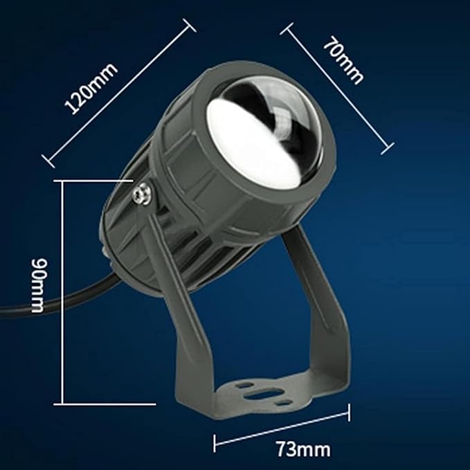 10W Outdoor LED Floor Spotlight - Narrow Beam Floodlight IP65 Waterproof Outdoor Wall Lamp Landscape Lighting Adjustable Beam Angle Up Lights for Building Exterior Wall(Blue10W(85-265V))