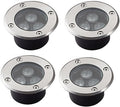 4PCS 3W IP67 Waterproof LED Outdoor Spotlight - Ultra-Thin Recessed Patio Floor Light for Garden Sidewalk and Landscape