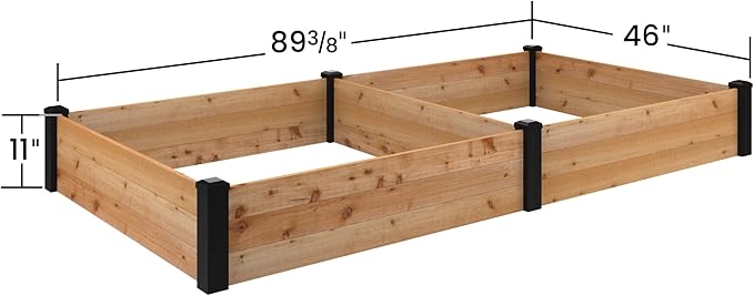 Outdoor Essentials Haven 4 ft. x 8 ft. Natural Cedar Raised Garden Bed