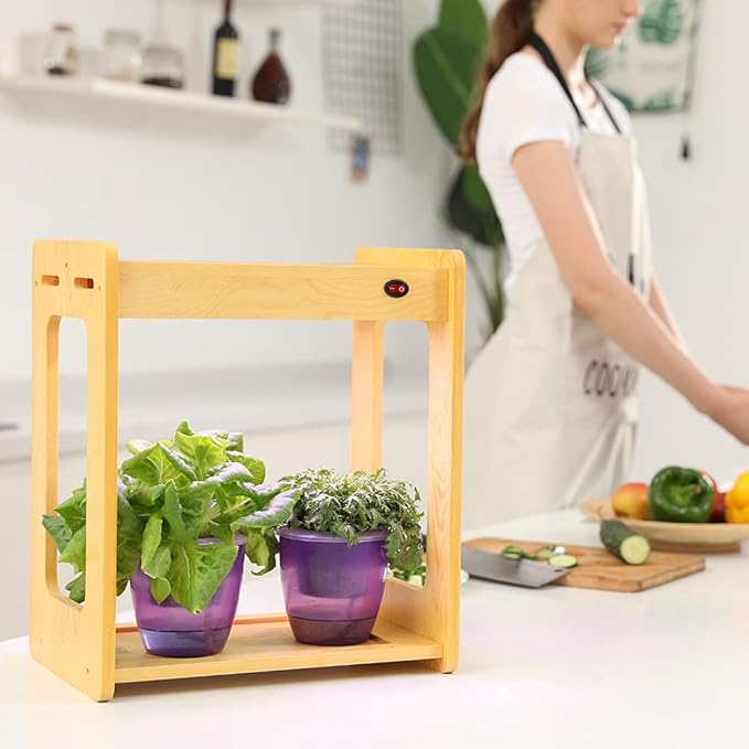 Hydroponics Growing Kits Hydroponics Growing System Indoor Herb Garden Kit with LED Grow Light Hydroponic Garden for Flowers and Vegetables-Intelligent Timing and Light Functions