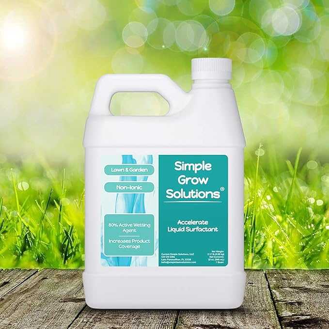 Micronutrient Booster Fertilizer (32 Ounce) and Accelerate Non-Ionic Liquid Surfactant (32 Ounce) - Simple Grow Solutions - Lawn Garden and Indoor Plants