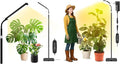 Grow Lights for Indoor Plants Full Spectrum with High Aluminum Stand31.5-63in Height AdjustablecAuto Timer Flexible Gooseneck10-Level Dimmable Floor Lamp for Small Tall Large Plant Growth