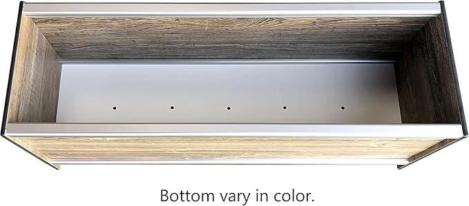Foreman Raised Garden Bed (36x12x14) Weather Resistant Outdoor Planter Box with Drainage for Vegetable Bed Gardening and Flower Bed Gardening - Amaretto Wood Grain Pattern