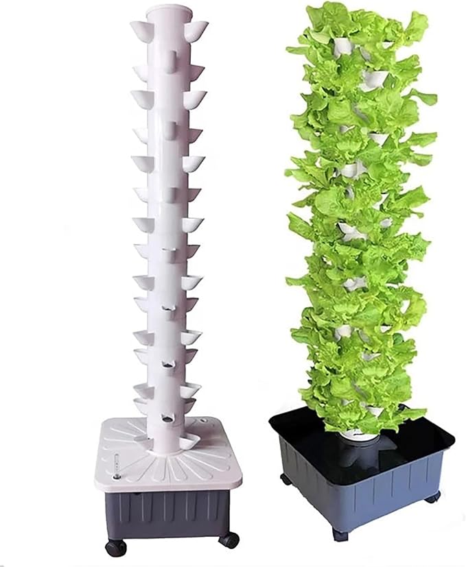 Hydroponics Growing System Kit TowerBest Large Herb Garden Lettuce Tomato Vegetable Herb Outdoor Indoor 45-Pod Hydroponics Growing System