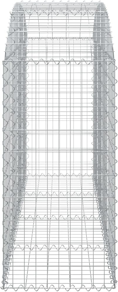 Gabion Basket Silver Galvanized Iron 78.7 x 19.7 x 47.2 in Rectangular Outdoor Planter for Garden Bed &amp Retaining Wall