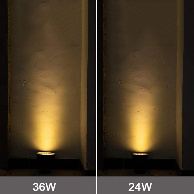 Recessed IP67 Waterproof Aluminum Outdoor Lawn Spotlight Tempered Glass COB Super Bright Tree Lamp Projection Lamp Courtyard Garden Building Wall Community Plant External Spot Lamp Integrated