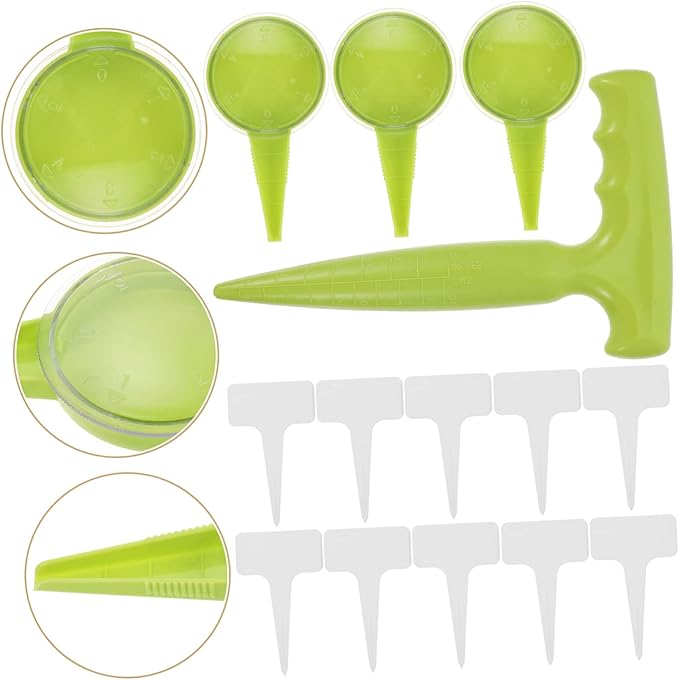 Kisangel 3sets Garden Planting Tool Set Dispenser for Efficient Sowing Compact Punch Labels for Home Gardening Enthusiasts