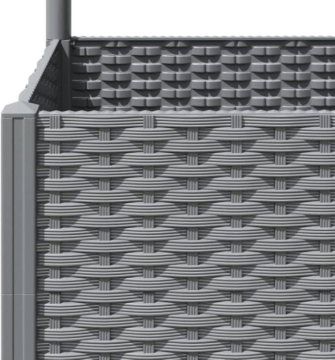 Light Grey Rectangular Garden Planter for Climbing Plants Durable Polypropylene 47.2 x 15.7 x 53.5 Inch Indoor Outdoor Use