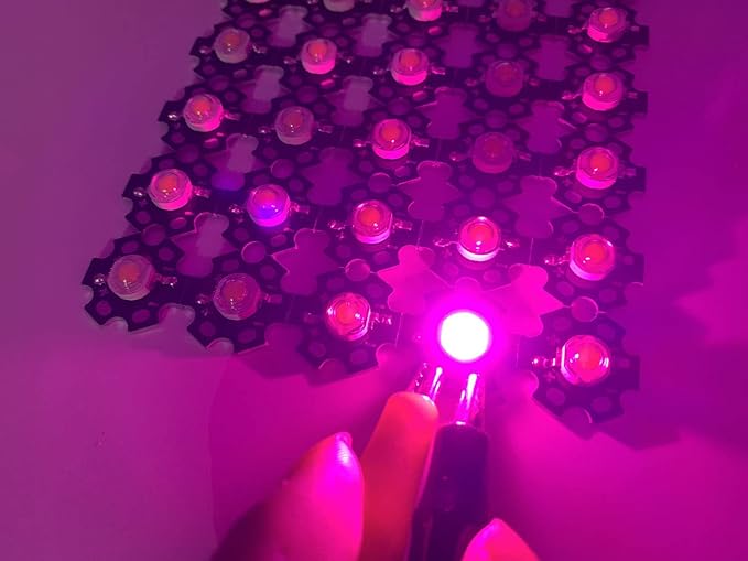 1W 3W 5W Full Spectrum LED Grow Light Chip 380-840nm LED Grow Chip for Indoor Plant Grow with 20mm Black PCB Star (5W)