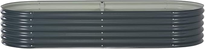 Garden Raised Bed Galvanized Steel Planter Large Durable 94.5x31.5x17.3 in for Outdoor Gardening Balcony Patio