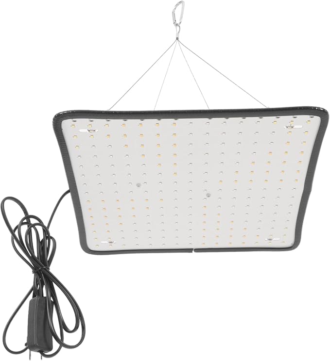 Toyvian 1Set Dimmable LED Hanging Plant Growth Light with Chain Full Modes for Indoor Greenhouses Seedlings and Labs Easy Installation Us Plug Accelerates Photosynthesis and Blooming