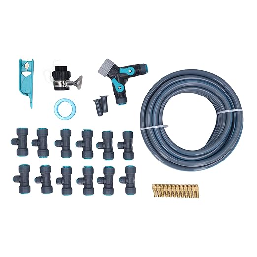 Drip Irrigation System Automatic Drip Irrigation Kit with 32.8ft Hose Connectors &amp Adjustable Dripper Garden Watering System for Greenhouse Plant Patio Lawn Flower Bed