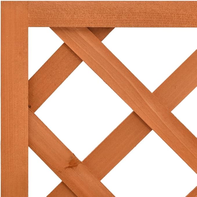 Garden Trellis PlanterWood Planter with Trellis Planter Box with Trellis Raised Garden Bed Outdoor for Plants Hanging Flower BasketsOrange 19.7x9.8x35.4 Solid Firwood