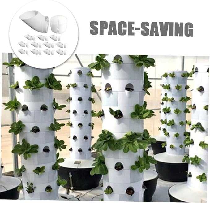 Happyyami Hydroponic Planting Cups Plant Containers Mesh for Hydroponics Growing Tower Cup