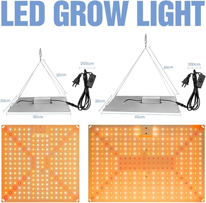 2PCS 1200W LED Planting Lights 360leds Full Sperturem Grow H1 Lamp Use with 2835 SMD Sunlight Full Spectrum Grow Lights for Seeds Indoor Plants Veg and Bloom Grows Lamps with UV IR &amp Driver Dimmab