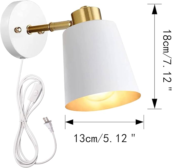 Hook Type Wall Mounted Plant Light Full Spectrum 4500K 10W Adjusted Angle &amp Light Beam Range 15°-60° White Modern Wall Lamps for Indoor Growing Plants Flowers 2 Pack