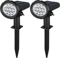 Bosreroy Outdoor Solar Spotlights 2 Pack Waterproof Landscape Lights RGB &amp Warm White Modes Easy No-Wire Setup Energy-Efficient Yard Lighting