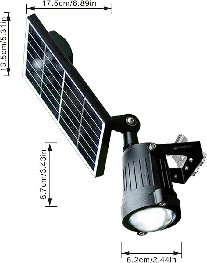 Sunset Lamp Sunset Red Outdoor LED Spotlight Waterproof with Solar Bracket Security Tree Light-Operated Adjustable IP65 Clip Lamp for Granary Courtyard Garden Pathway Landscape HWD0171-5W