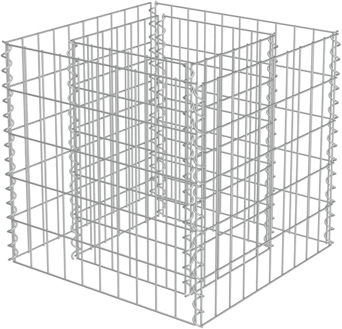 SKM Gabion Raised Gabion Raised Bed Galvanized Steel 19.7x19.7x19.7