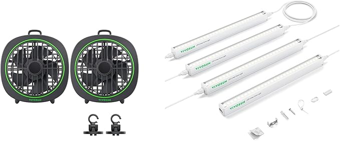 VIVOSUN AeroWave D4 and T5 Linear Grow Lights 1ft 5000K Full Spectrum LED Grow Light Strip for Indoor Growing Plant Lights SGS Compatible