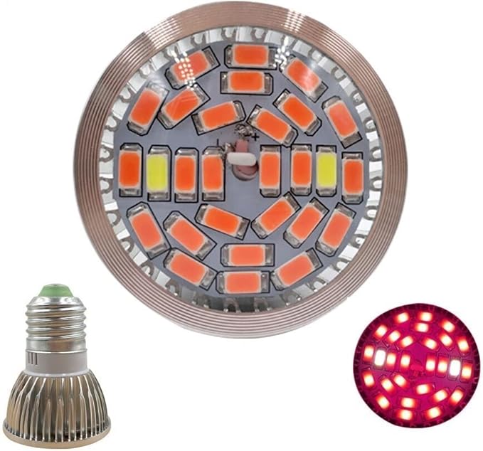 Luopan Indoor Lighting 5W AC85-265V E27 28LEDs Full Spectrum Grow Light Led Grow Lamp Hydroponic Systems Best for Medicinal Plants Growth Flowering 10 PCS/Pack (Color : RGB)