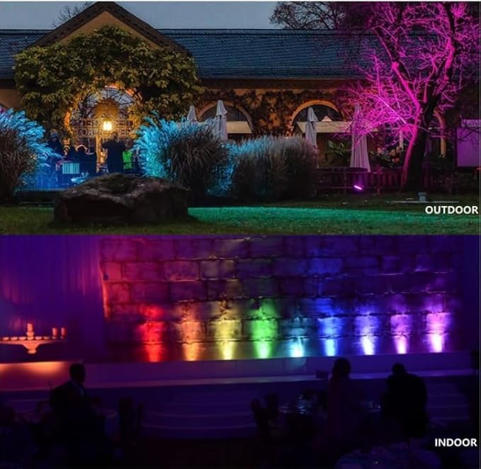 Fengyan Home Bulbs 4pcs/lot 6w RGBW In-Ground Light Garden Light RGB Spotlight 12v-24v/90-265v RF Controlled Spotlight Household Lamp (Size : 6w 90-265v)