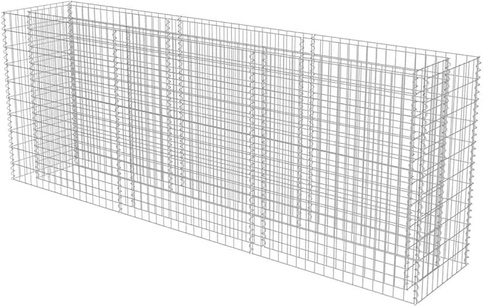 Gabion Raised Bed Silver Galvanized Steel Large Durable Gardening Pots &amp Planters 143562