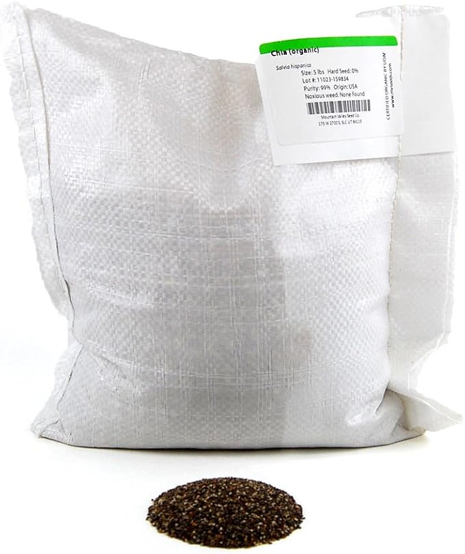 Chia Sprouting Seeds: 5 Lb - Non-GMO Black Chia Seeds for Growing Microgreens Sprouting Growing Micro Chia Greens