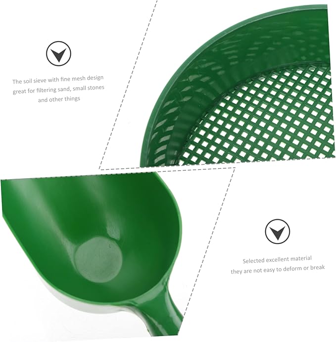 BESPORTBLE 1set Soil Sifter for Gardening Soil Mesh Screens Shovels Efficient Garden Tools for Planting Cultivation Heavy-Duty Design for Easy Separation of Stones Twigs