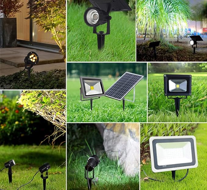 Cast Aluminum Plug Floodlight Ground Accessories 19.6 Inches High Floor Plug Bracket Landscape Spotlight Accessories For Outdoors Garden Set Of Four