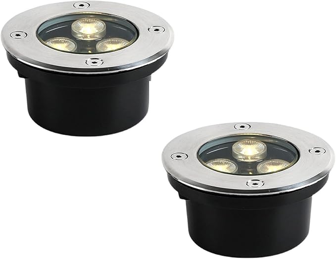 Ground LED Landscape Lights - Outdoor Buried Lights AC85-110V LED Spotlight IP65 Waterproof Walkable Outdoor Avenues Paths Garden Lighting Recessed Ground Light