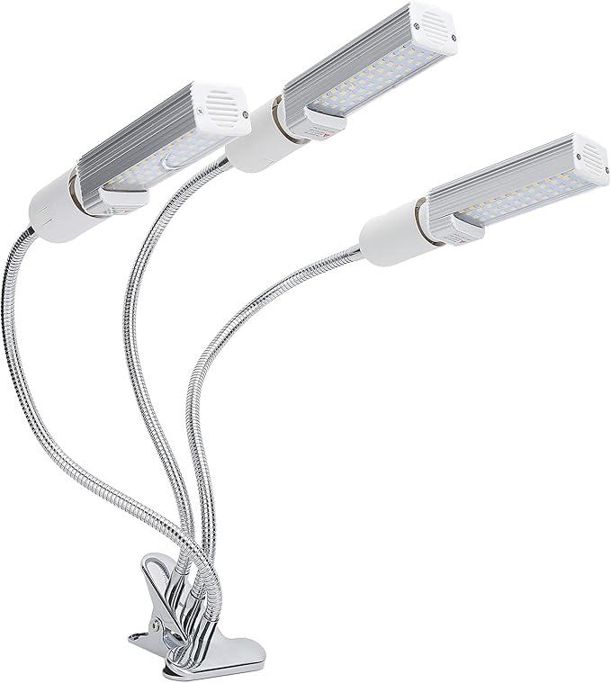 XHTLLO 3 Heads LED Plant Growth Light USB Clip on Plant Growing Light for Outdoor Gardens