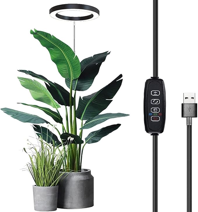 BRRNOO Indoor Plant Stand with Grow Light Plant Light for Indoor Plants with Stand with Grow with Lights for Plants Full (Black 72 Beads)